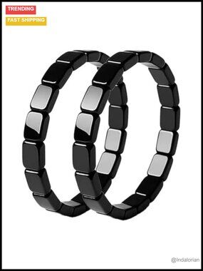 Hematite Stretch Bracelet Men Women Healing Magnetic Wellness Energy